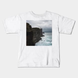 Stunning Latrabjarg Cliffs in Westfjords Iceland Kids T-Shirt